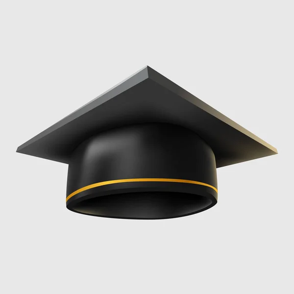 Casquette isolée réaliste graduée noire — Image vectorielle