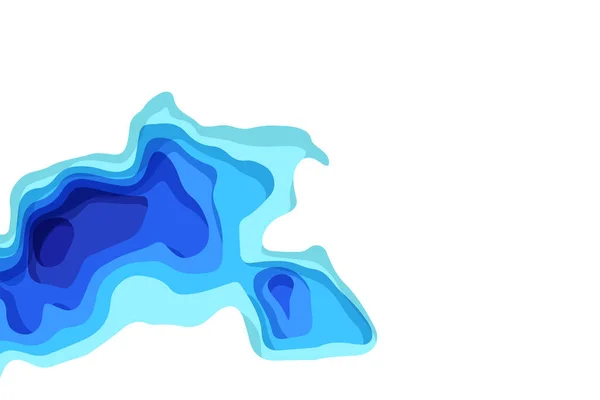 白色上的蓝层样式 — 图库矢量图片