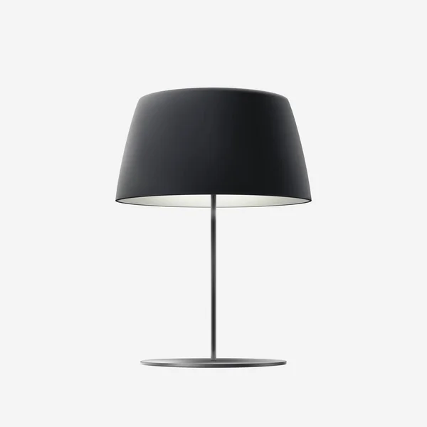 Modern gerçekçi siyah renkli lamba — Stok Vektör