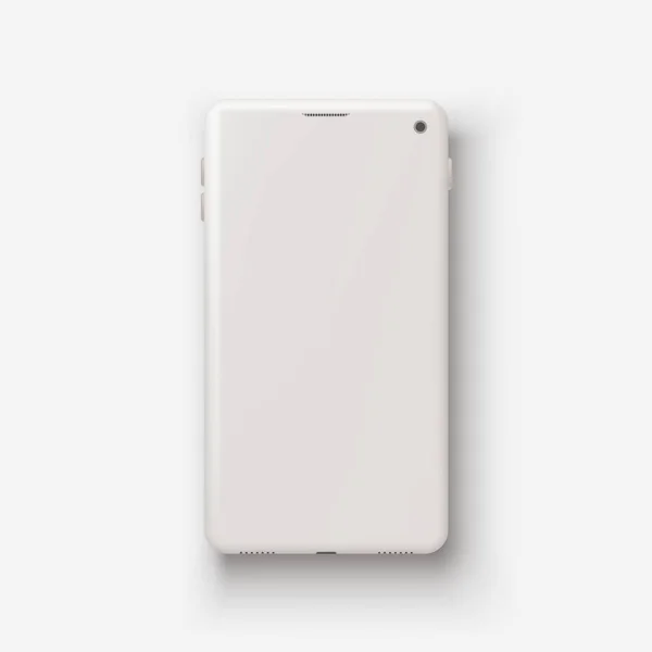 Белый пустой смартфон с тенью — стоковый вектор