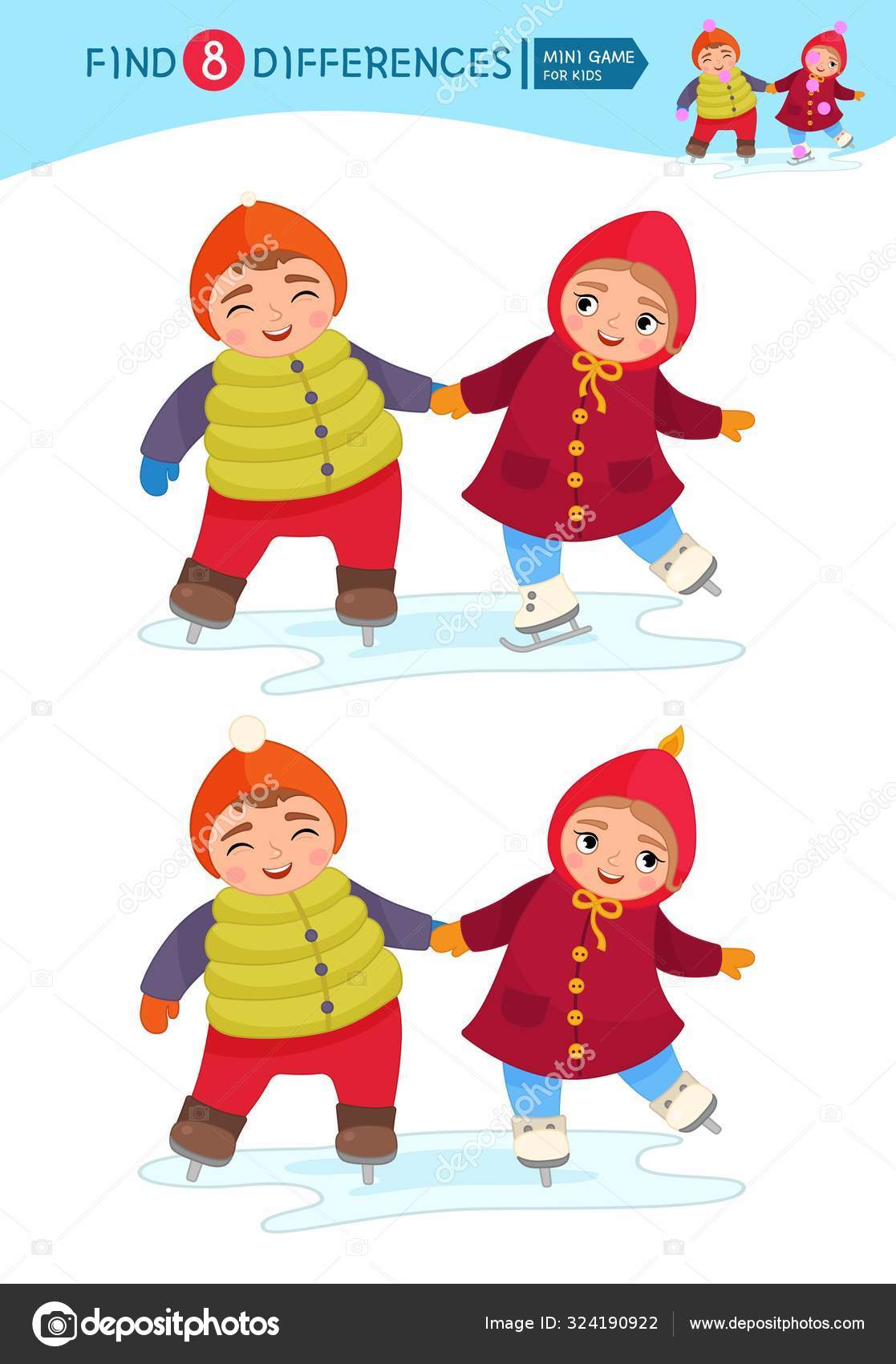 Find Differences Educational Game Children Cartoon Vector Illustration Cute Boy Vector Image By C Igdeevaalena Vector Stock