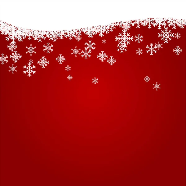 Christmas Background White Snowflake Winter Celebration Merry Christmas Card Seasonal — Stock Vector