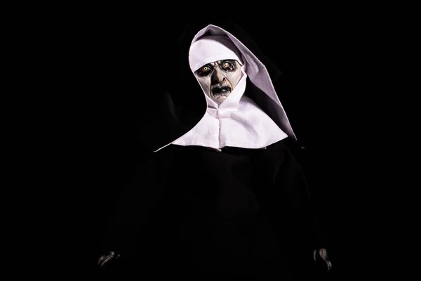 Korkunç rahibe. Cadılar Bayramı konsepti Korkunç. korku. — Stok fotoğraf