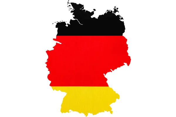 Εθνική Σημαία Της Γερμανίας Κοντινό Πλάνο Γερμανικό Περίγραμμα Γερμανικό Σύμβολο — Φωτογραφία Αρχείου