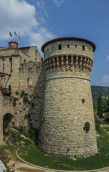 Fortress tower. Brescia, Italy.