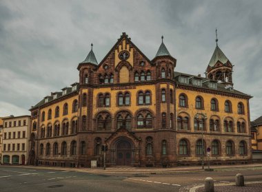 Eski postane binası. Altenburg 'da. Almanya.