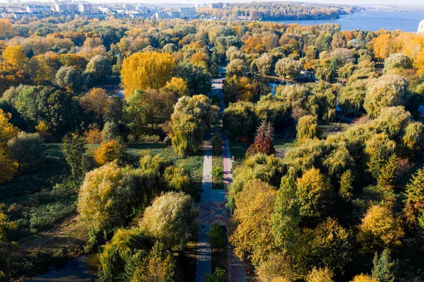 Cidade Ucraniana Ternopil Vista Aérea Bela Paisagem — Fotografia de Stock