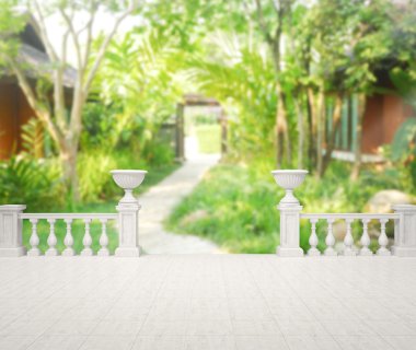 Balkon ve Teras, doğa arka plan bulanıklık