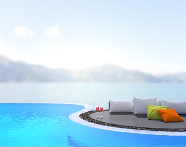 Balkon ve Teras, doğa arka plan bulanıklık