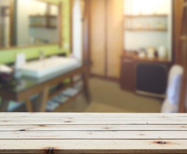 Masa üstü ve arka plan bulanıklık banyo