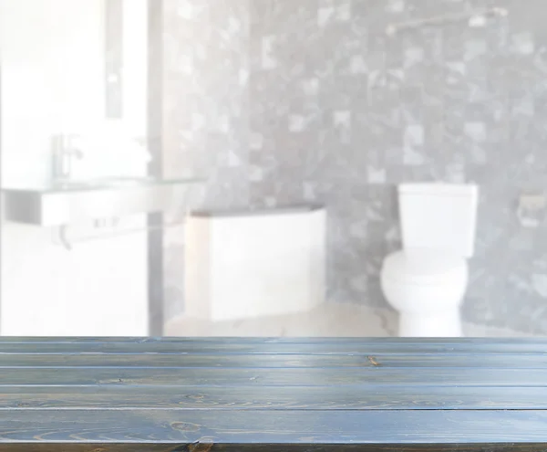 Masa üstü ve arka plan bulanıklık banyo — Stok fotoğraf