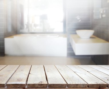 Masa üstü ve arka plan bulanıklık banyo