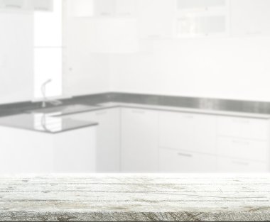 Masa üstü ve arka plan bulanıklık mutfak Oda