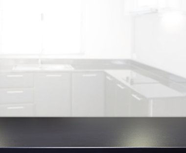 Masa üstü ve arka plan bulanıklık mutfak Oda