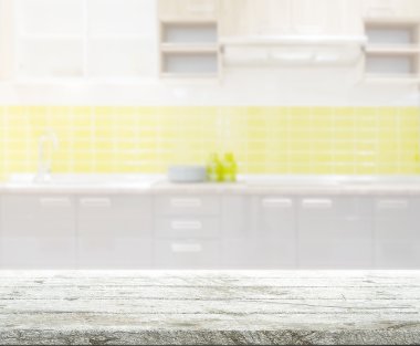 Masa üstü ve arka plan bulanıklık mutfak Oda