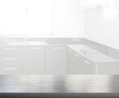 Masa üstü ve arka plan bulanıklık mutfak Oda