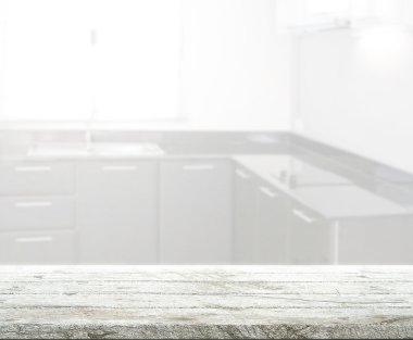 Masa üstü ve arka plan bulanıklık mutfak Oda