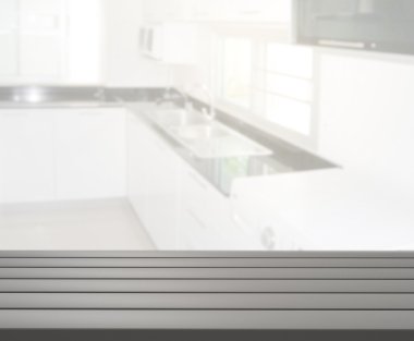 Masa üstü ve arka plan bulanıklık mutfak Oda