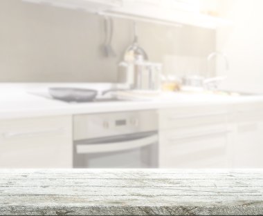 Masa üstü ve arka plan bulanıklık mutfak Oda