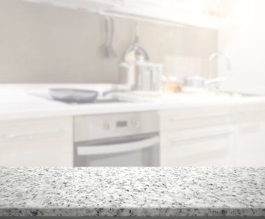 Masa üstü ve arka plan bulanıklık mutfak Oda