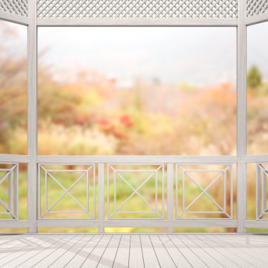 Balkon ve Teras, doğa arka plan bulanıklık