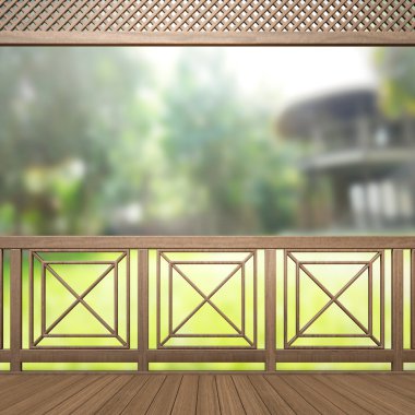 Balkon ve Teras, doğa arka plan bulanıklık