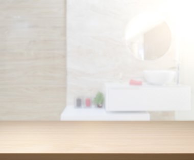 Masa üstü ve arka plan bulanıklık banyo