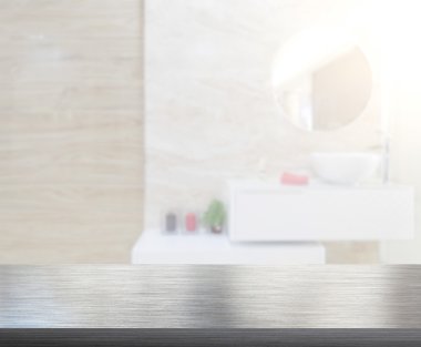 Masa üstü ve arka plan bulanıklık banyo
