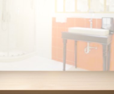 Masa üstü ve arka plan bulanıklık banyo