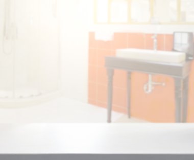 Masa üstü ve arka plan bulanıklık banyo