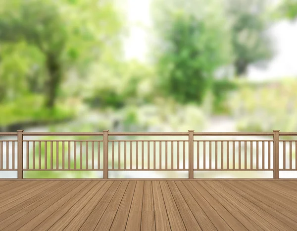 Balcón y Terraza de Desenfoque Fondo de la Naturaleza — Foto de Stock