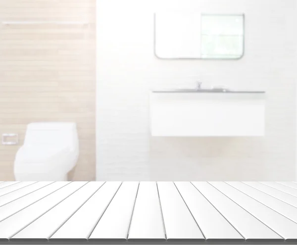 Tabela Top e Blur Banheiro de fundo — Fotografia de Stock