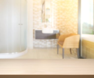 Masa üstü ve arka plan bulanıklık banyo