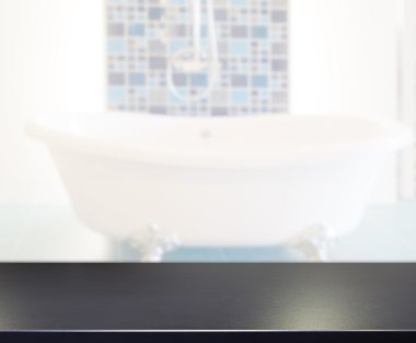 Masa üstü ve arka plan bulanıklık banyo