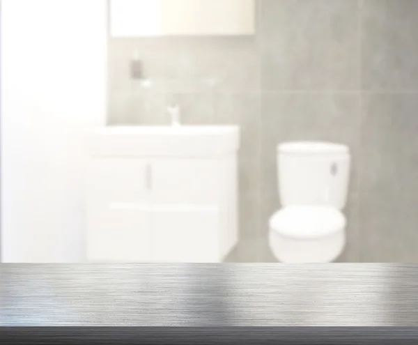 Mesa de baño y desenfoque de fondo — Foto de Stock