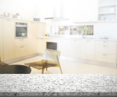 Masa üstü ve arka plan bulanıklık mutfak Oda