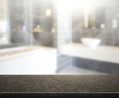 Masa üstü ve arka plan bulanıklık banyo