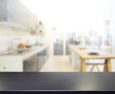 Masa üstü ve arka plan bulanıklık mutfak Oda