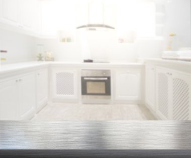 Masa üstü ve arka plan bulanıklık mutfak Oda