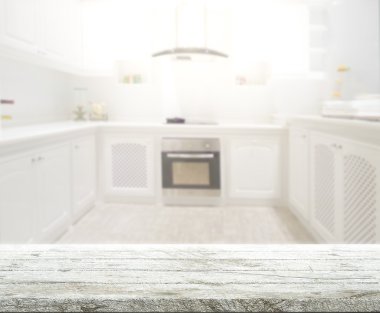 Masa üstü ve arka plan bulanıklık mutfak Oda