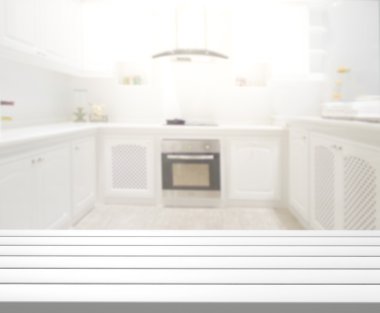 Masa üstü ve arka plan bulanıklık mutfak Oda