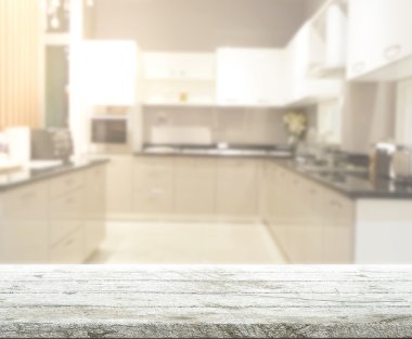 Masa üstü ve arka plan bulanıklık mutfak Oda