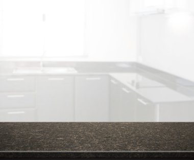 Masa üstü ve arka plan bulanıklık mutfak Oda