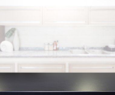 Masa üstü ve arka plan bulanıklık mutfak Oda