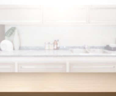 Masa üstü ve arka plan bulanıklık mutfak Oda