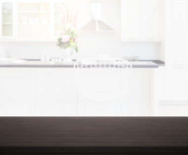 Masa üstü ve arka plan bulanıklık mutfak Oda