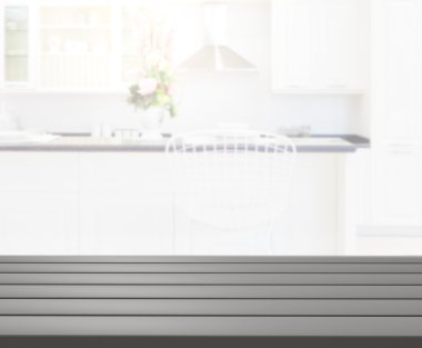 Masa üstü ve arka plan bulanıklık mutfak Oda