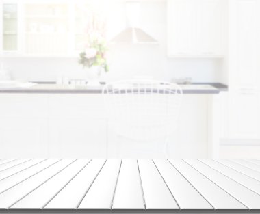 Masa üstü ve arka plan bulanıklık mutfak Oda