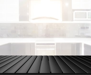 Masa üstü ve arka plan bulanıklık mutfak Oda