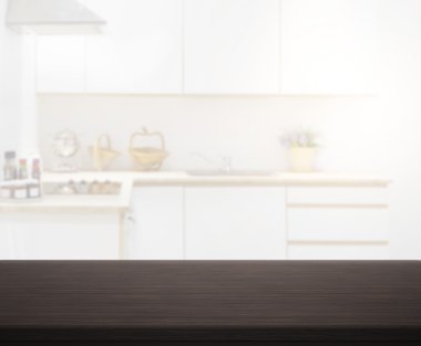 Masa üstü ve arka plan bulanıklık mutfak Oda